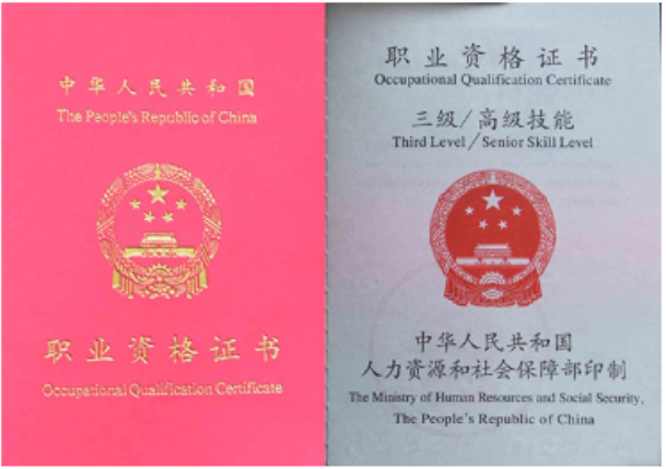 职业资格证样本